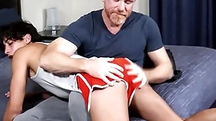 That passing imp has to learn a lesson! stepson gabe bradshaw's ass not unassisted gets spanked by his stepdaddy eric the red, but fucked too!