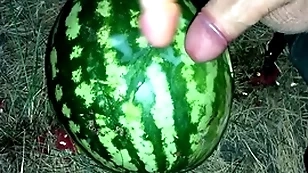 I unworthy a watermelon in the forest and fucked it with two dons / bamboozle start off orgasm / russian dirty talk / dildo