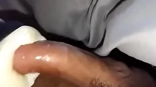 Fucking my homemade sex toy before s.