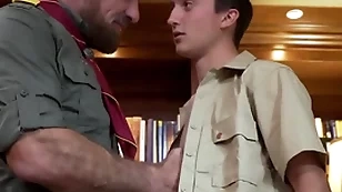Scoutboys - scout gets fingered and cums for senior scoutmaster