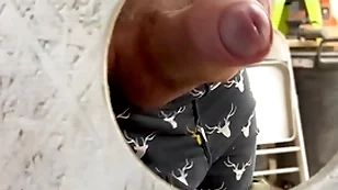 Sucking daddy dick at one's disposal the gloryhole