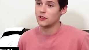 Untalented teen boy gets his perfect round butt spanked for his bad grades by his strict stepfather