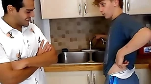 Elis and sebastian stretch out their briefs