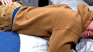 19-year-old straight muscle boy gets his major spanking from a blithe man