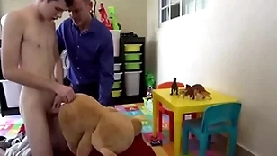 Step daddy fucks after a long time fucks his new plaything