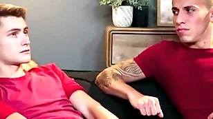 Stepdad fucks stepson and his boyfriend in all directions threesome