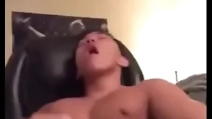 Asian beggar moan and cum