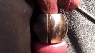 Stretching urethra together with balls at get under one's same time