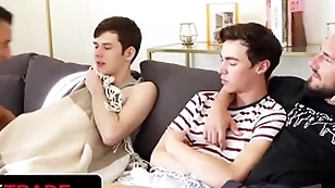 Stepdad plus stepson jax thirio & happy floyd enjoy being the bottom in taboo foursome - twink count on