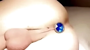 Twink with tight balls puts butt classified in tight chasm