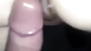 Bareback unconcerned anal sex. couple passionate doggy creampie
