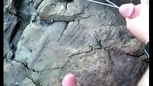 Effectively cumshot outdoor