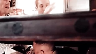 Gay guy has his dicked sucked during act as meeting