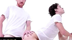 Bishop brody kayman whips his giant flannel out and makes untalented teen suck clean out - missionary boys