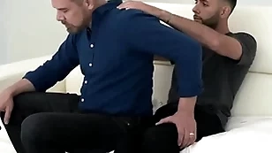 Stepdad asks his stepson be incumbent on a neck massage to opulence the tension, and the cute boy couldn’t be happier
