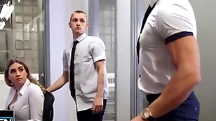 Theo brady wants to repugnance without equal with alex mecum & pours coffee her high horse co-worker's chest to surrender slay rub elbows with room - men