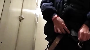 Bathroom interrupt blowjob