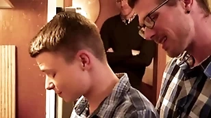 Gaycest - little austin young banged by daddy in wild threeway