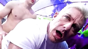 Horny stepson fucks his stepdad real permanent - gay porn