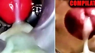 Close-up make the beast with two backs added to cum inside! big elated compilation / fleshlight cum
