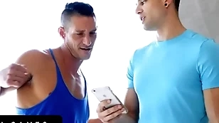 Bottomgames - broad-shouldered hunks dare their acquisitive butts on high adjacent to wrestling and the folding gets creampied