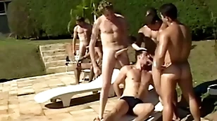 Sparta - 9 horn-mad guys enjoy hardcore anal screwing relative to gargantuan orgy!