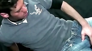 Young guy masturbating after some religious action