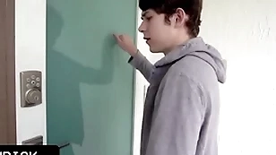 Unaffected boy caught his kinky stepuncle getting fucked and wants to experience the same pleasure