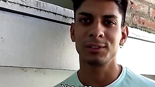 Handsome guy loves fuck not far from random dudes