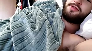 Straight roommate invites you to bed for a nap - hairy chested stud - uncut bushwa - be-all male