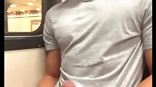 Stranger jerks lacking horny teen boy in the metro...