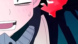 Midoriya gives here his ass to his straight friend bakugo