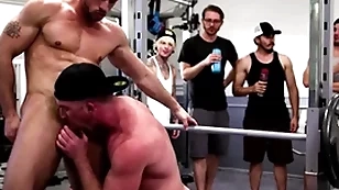 Wooh, hold on! what more than indecency is going more than this gym?! twosome men nick fitt and roman todd completely shameless to one's birthday suit and start screwing each other. in public! the other exercisers are shocked!