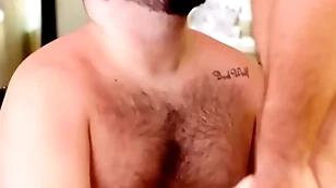 Two hairy faggoty deviants have bareback roger fest