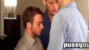 In office threesome around trans man