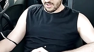 Xisco jerking inner the car full video