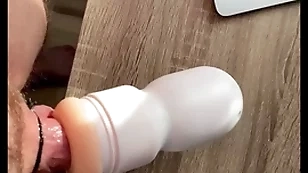 Joy faces masturbator