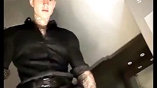Getting undressed with the addition of talking vituperative before stroking my monumental cock