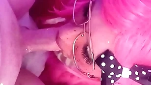 Cumming twice! femboy sucks plus swallows 2 big loads.