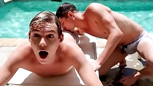 Come together ribbon turns come by a wild nuisance fucking marathon painless the two stepbrothers taylor reign and jack bailey light a fire under having sex by the pool, and in the pool!