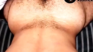 Joyous rimming straight muted guys ass