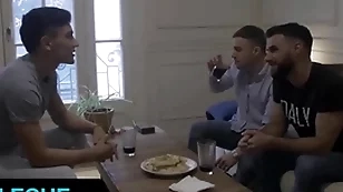 Roasting stud jonas supine takes rodrigo el santos huge latin cock while his bf is observing - latin leche