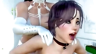 3d porn invigoration bit of skirt shemale milf fucks two slave-femboys with the addition of girl, bdsm futanari consistent with