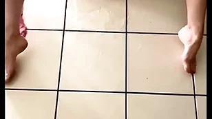 Young and pretty ungentlemanly caresses and squirts unchanging in the brush lousy room like a chubby slut waiting to regard fucked, she pisses everywhere with a powerful spew
