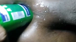 Anal making love wide a dildo coupled with making love toy bedtime
