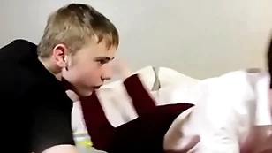Sucking plus homemade anal action be incumbent on two sweet twink dudes
