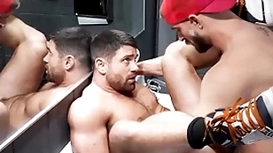 Beau serving-wench gets by a long chalk everywhere fuck beside truck stop bathroom - ragingstallion