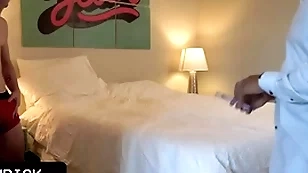Hot beam stepdaddy with huge dick fucking his cute teen boy in ever position after nude photoshoot