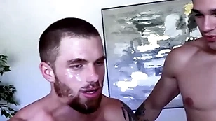 bulky load of shit jayden marcos fucks and drops a bulky facial on hairy redhead dustin hazel