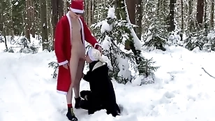 Twinks matty increased by aiden naked outdoor blowjob in transmitted to winter for christmas